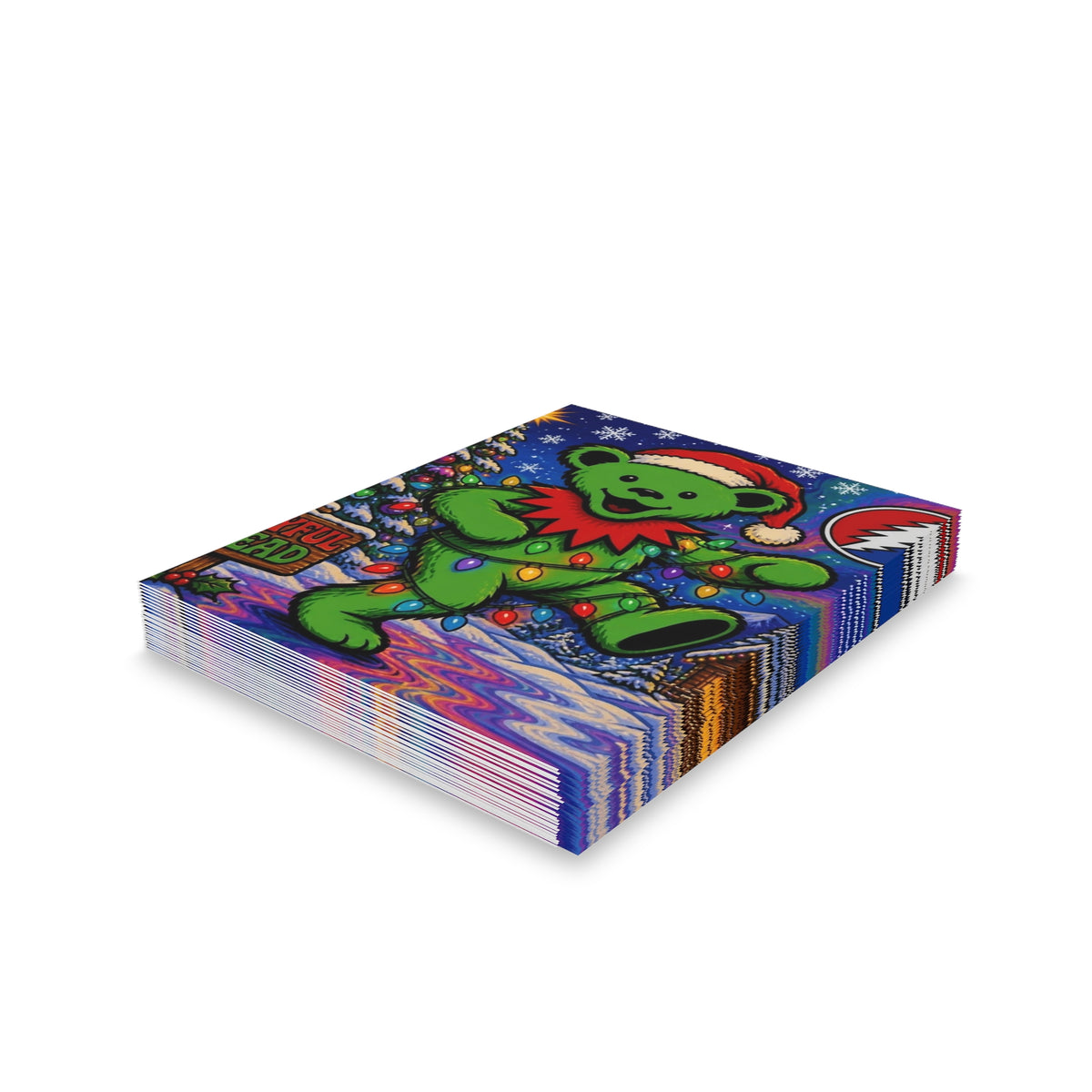 Dancing Bear Christmas card | Holiday Greeting Card, Grateful Dead inspired