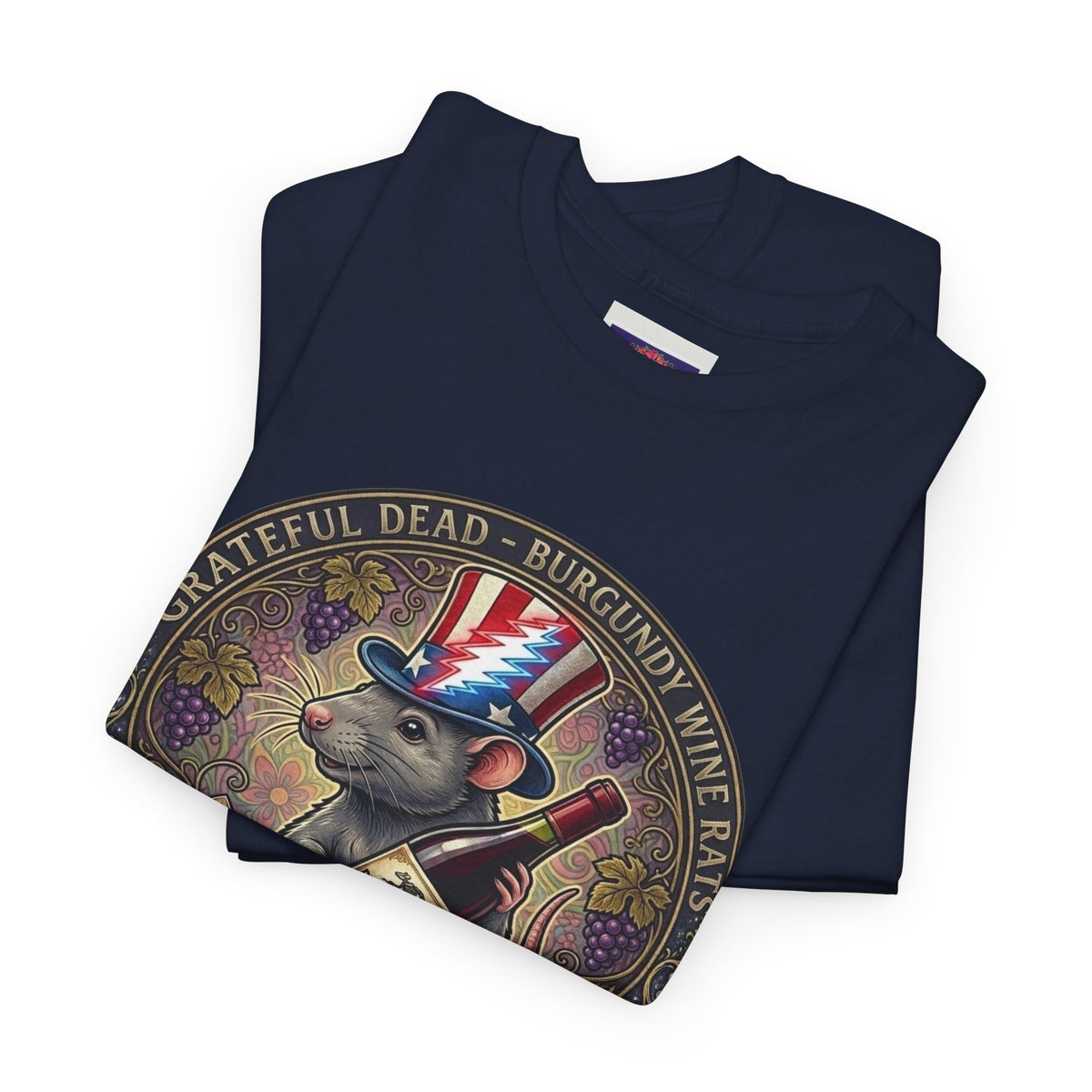 Wharf Rat Graphic Tee | Vintage Americana rat with top hat and bottle