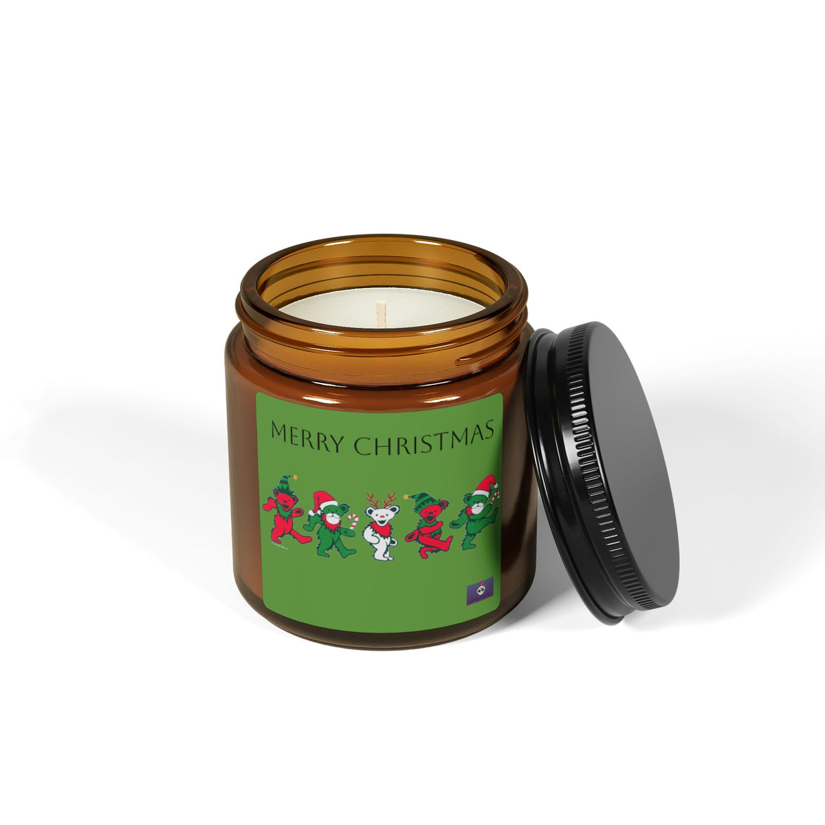Deadhead  Christmas Scented Soy Candle (Multi-Size, Amber Jar)