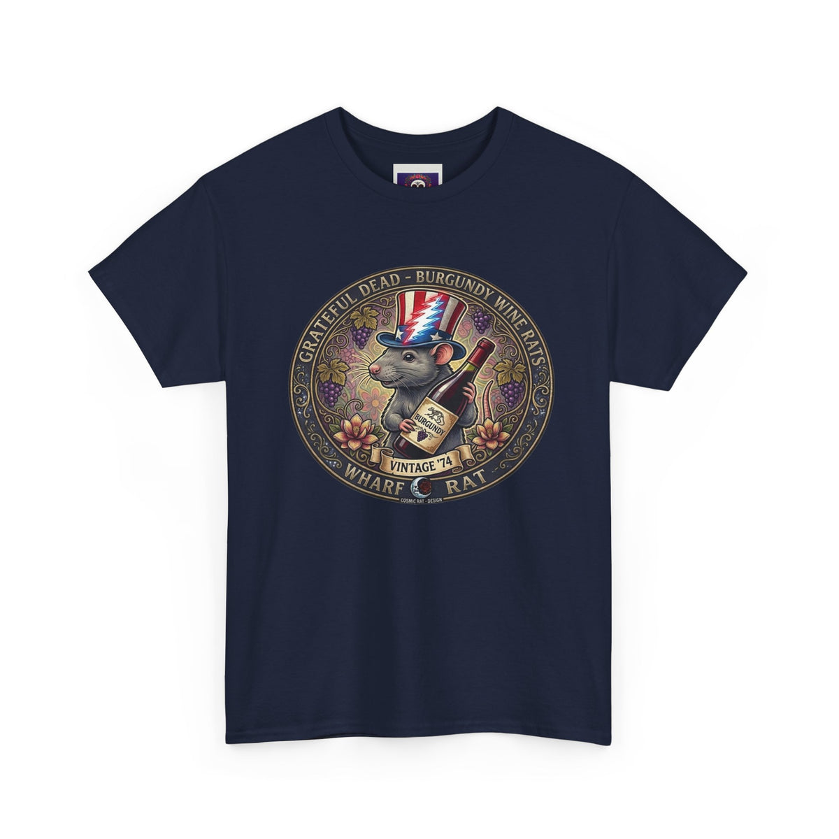 Wharf Rat Graphic Tee | Vintage Americana rat with top hat and bottle