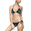 Teal Blue PeacockMushroom Bikini, Festival Attire, Concert apparel, gift for her, Deadhead, Burning Man, Hippie chick