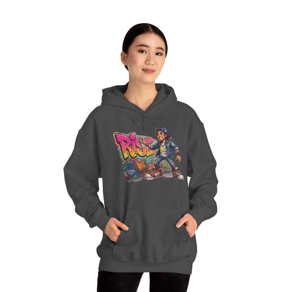 Retro Graffiti Kid Hoodie | Skate Street Art Pullover