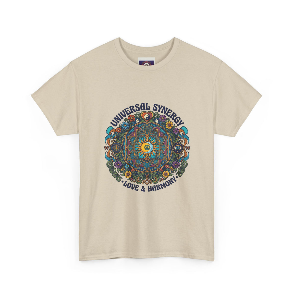 Universal Synergy Mandala T-Shirt | Love & Harmony Graphic Tee