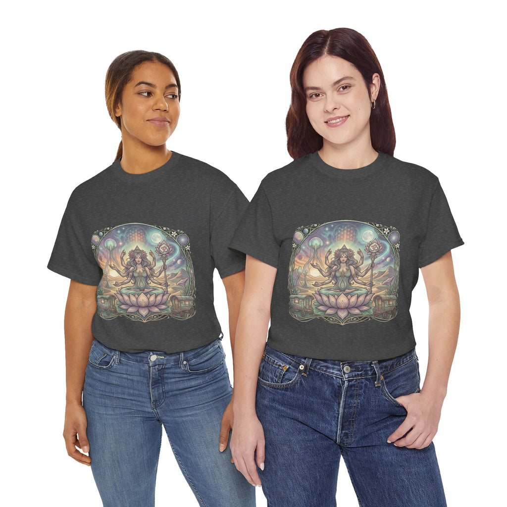 Buddha Meditation Yoga Shirt  Mandala Graphic T-Shirt for Men & Women, Sacred Geometry Lotus Flower Top, Festival Clothing