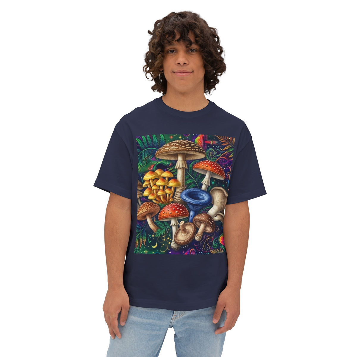 Psychedelic Mushroom Illustration Tee | Colorful Fungi Graphic Shirt