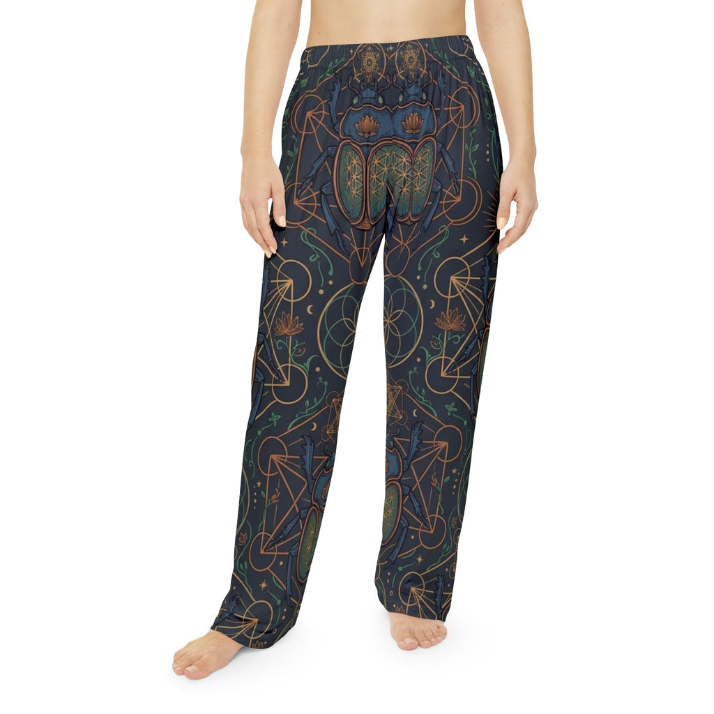 Art Nouveau Scarab Pattern Pajama Pants | All-Over Print