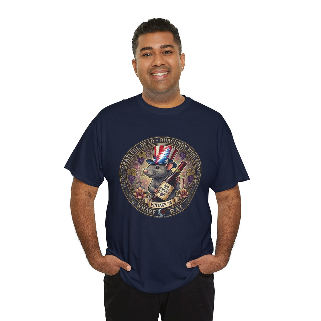 Wharf Rat Graphic Tee | Vintage Americana rat with top hat and bottle