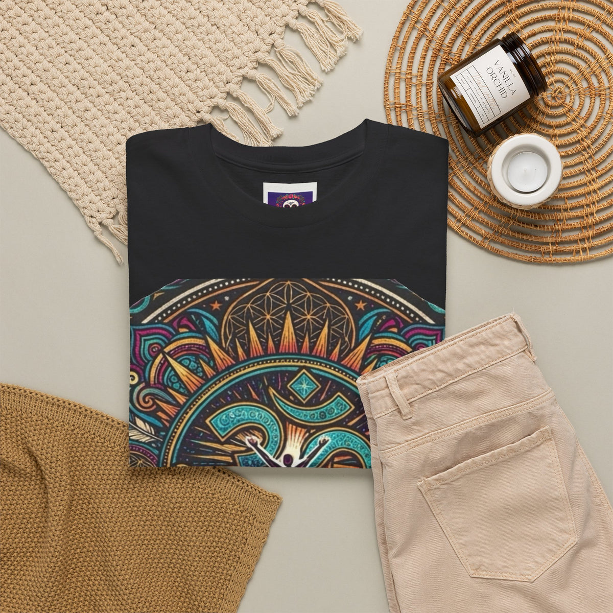 Stained Glass Dove T-Shirt | Spiritual Bird Mandala Tee