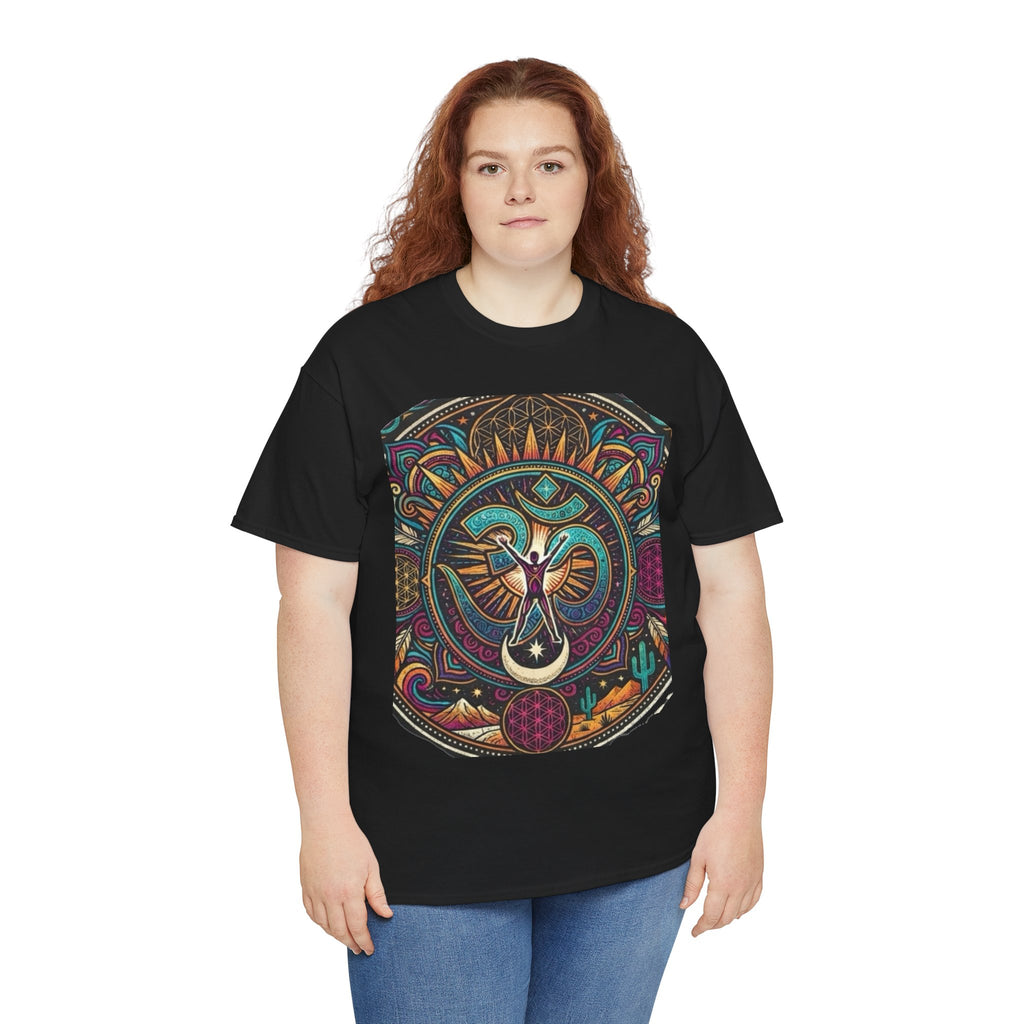 Stained Glass Dove T-Shirt | Spiritual Bird Mandala Tee