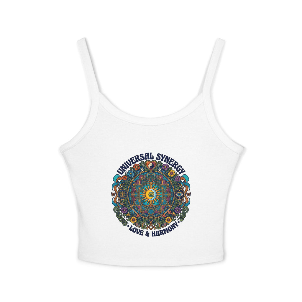 Psychedelic Mandala Love & Harmony Tank Top | Spiritual Boho Crop Top