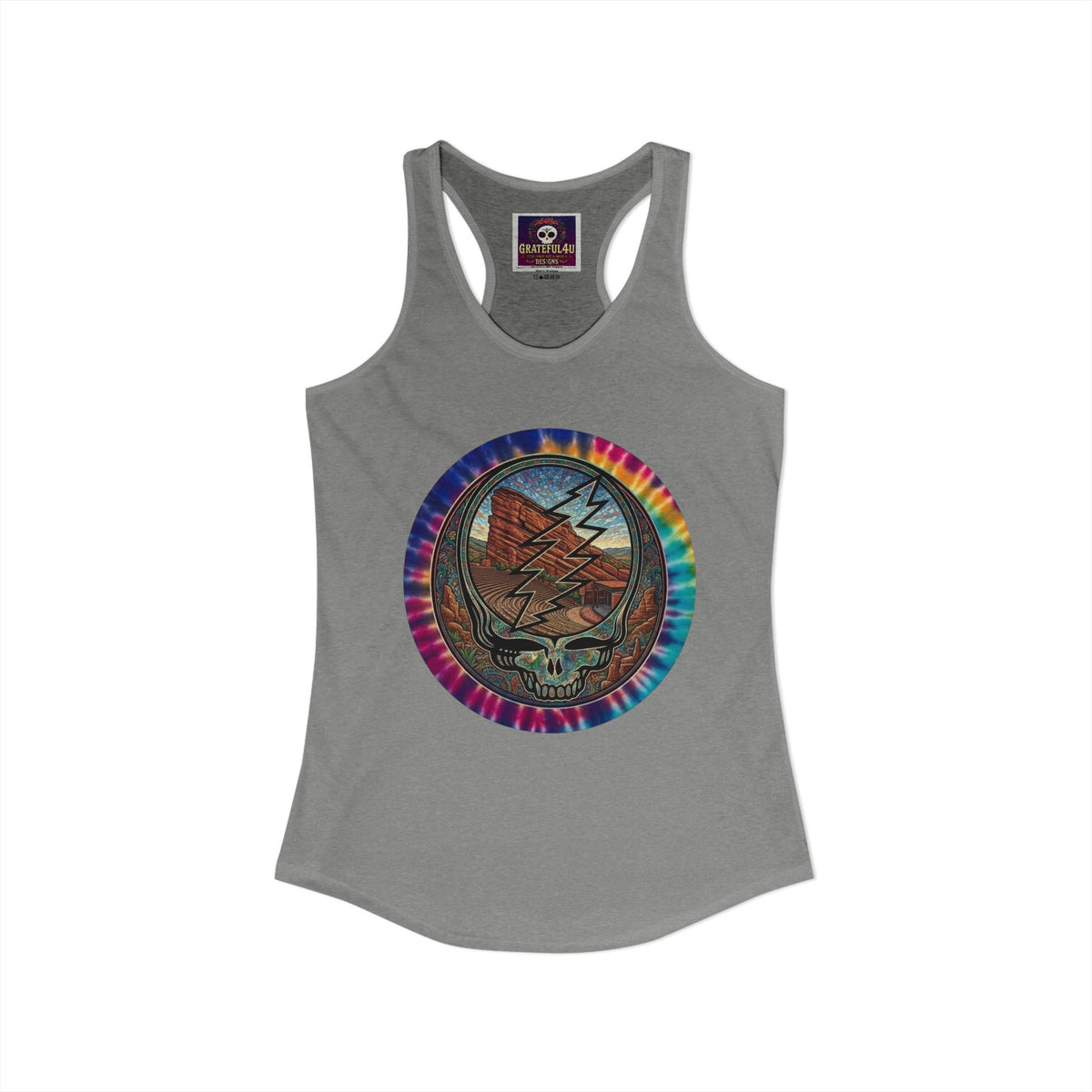 Deadhead Red Rocks Amphitheater Women's Ideal Racerback Tank, gift for her, deadhead, sister, mom, mother