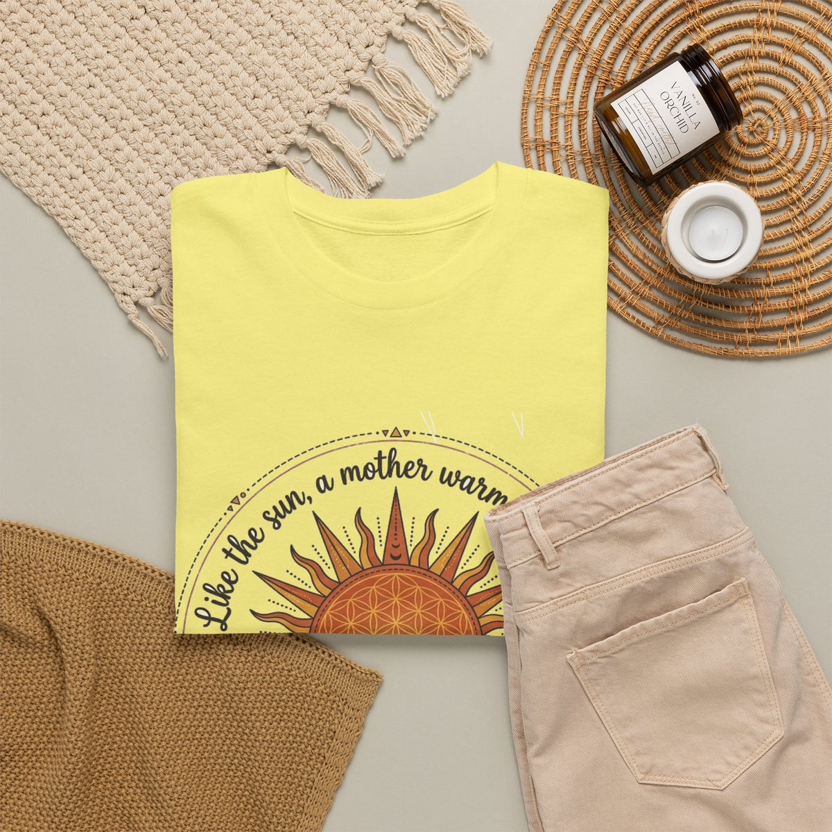 Sunflower Mandala Tee | Sunburst Floral Graphic Shirt