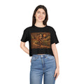 Albert Hoffman Bicycle Rider with Glowing Heart Crop Tee | Fantasy Art