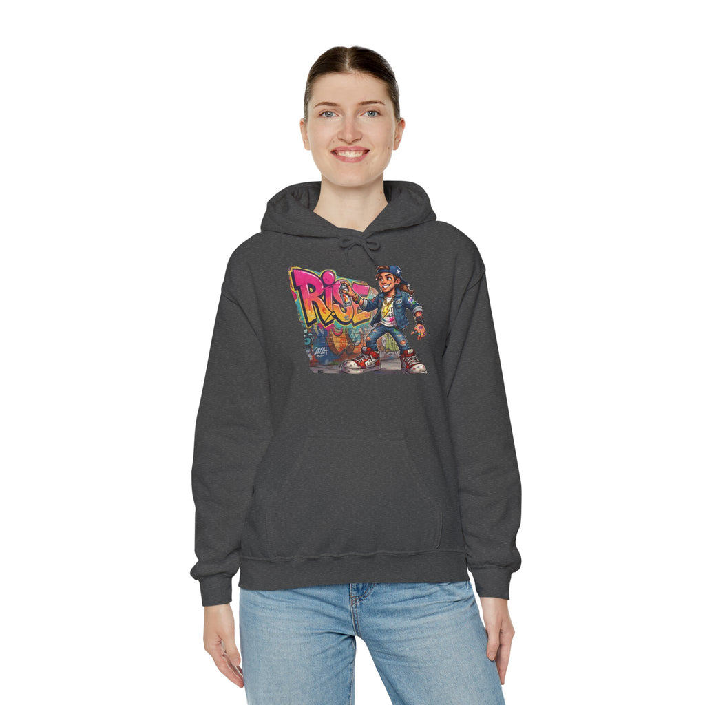 Retro Graffiti Kid Hoodie | Skate Street Art Pullover