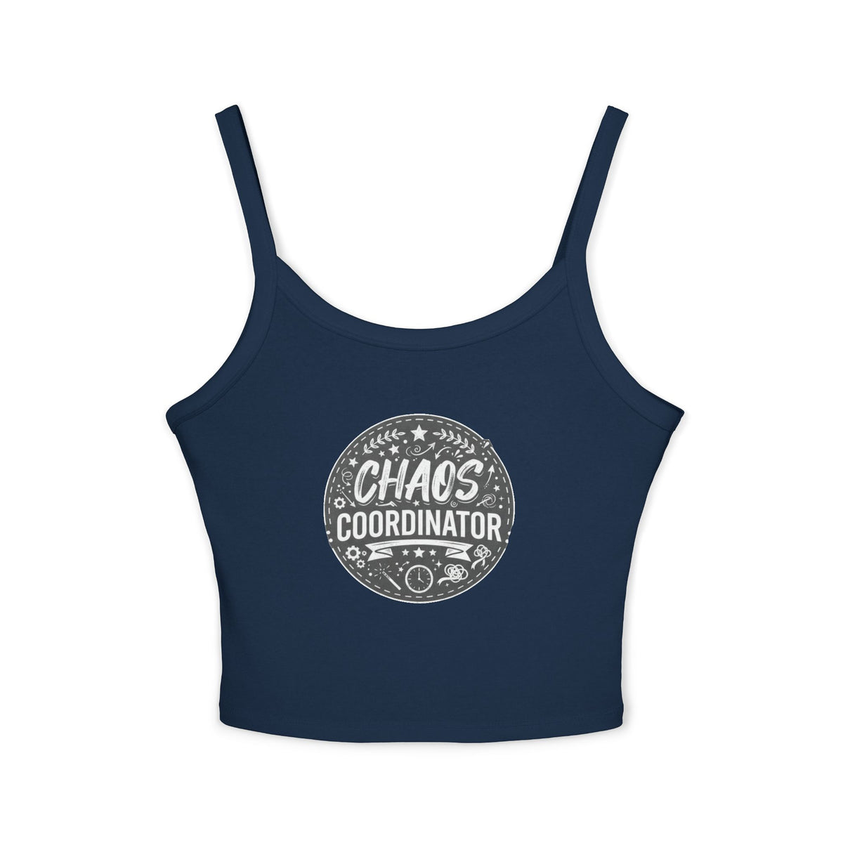 Chaos Coordinator tank top | distressed badge graphic
