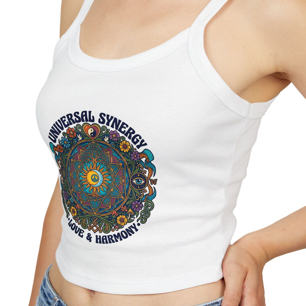 Psychedelic Mandala Love & Harmony Tank Top | Spiritual Boho Crop Top