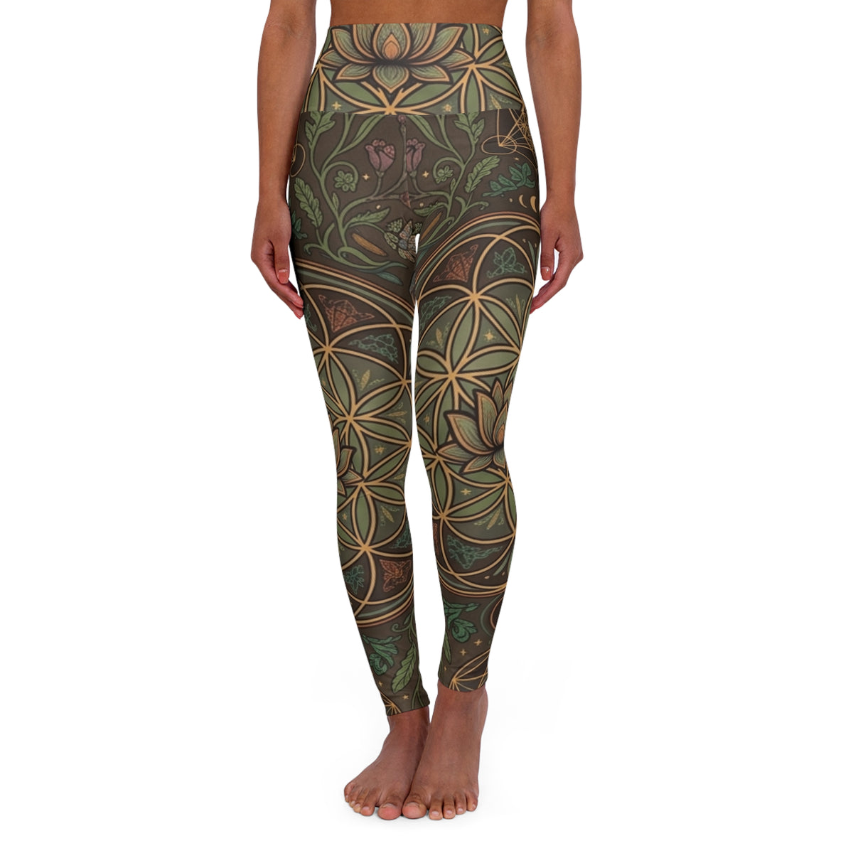 Floral Geometric Mandala Leggings