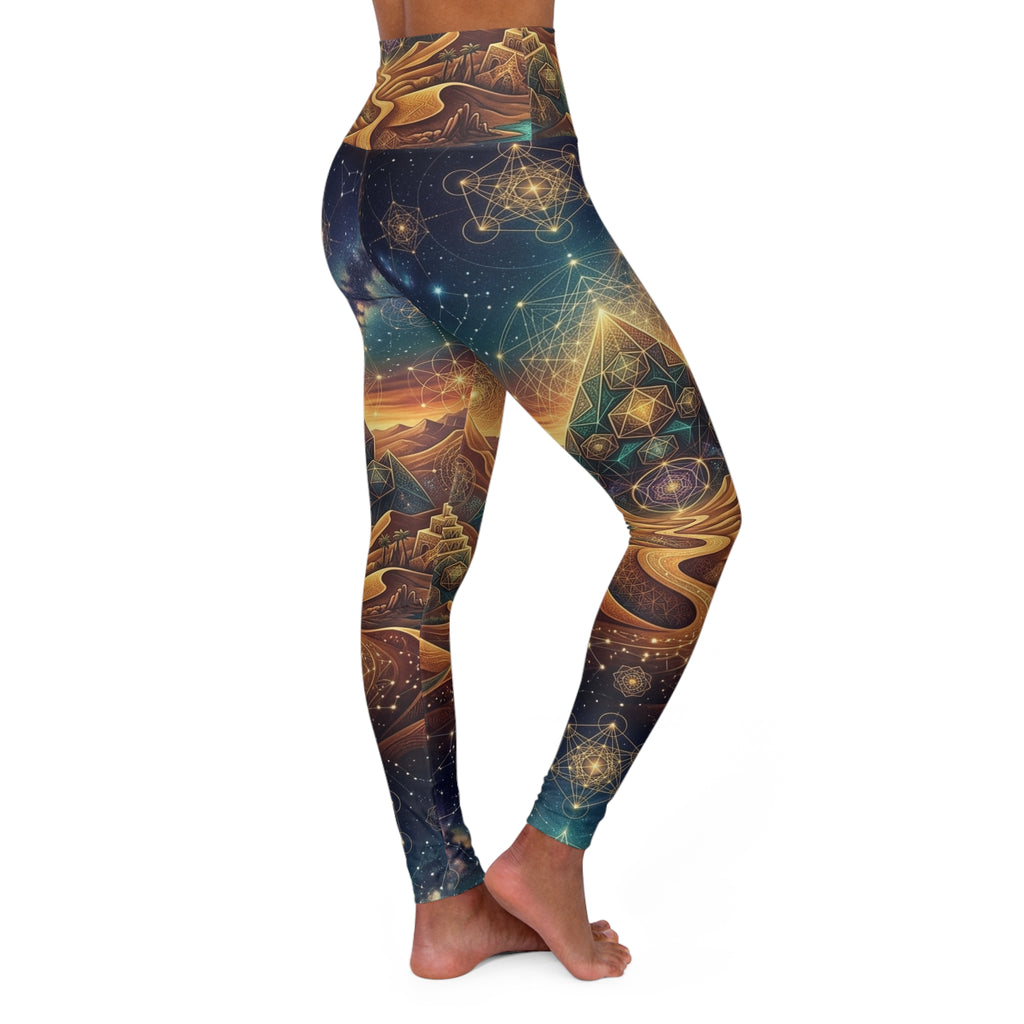 Celestial Desert Landscape Leggings | High Waisted Yoga Leggings