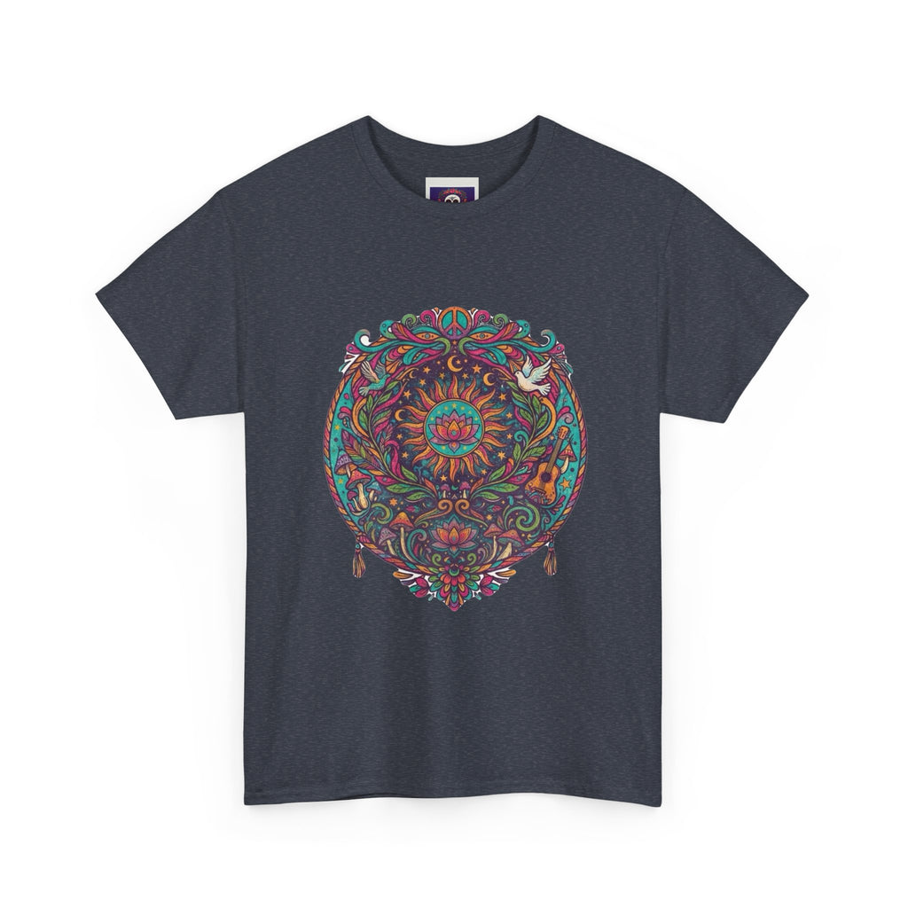 Colorful Floral Mandala T-Shirt | Boho Psychedelic Floral Tee