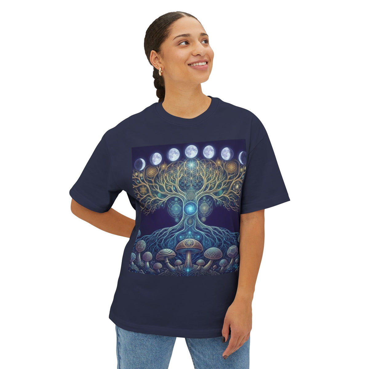 Psychedelic Tree of Life Tee | Moon Phases, Mystic Mushrooms