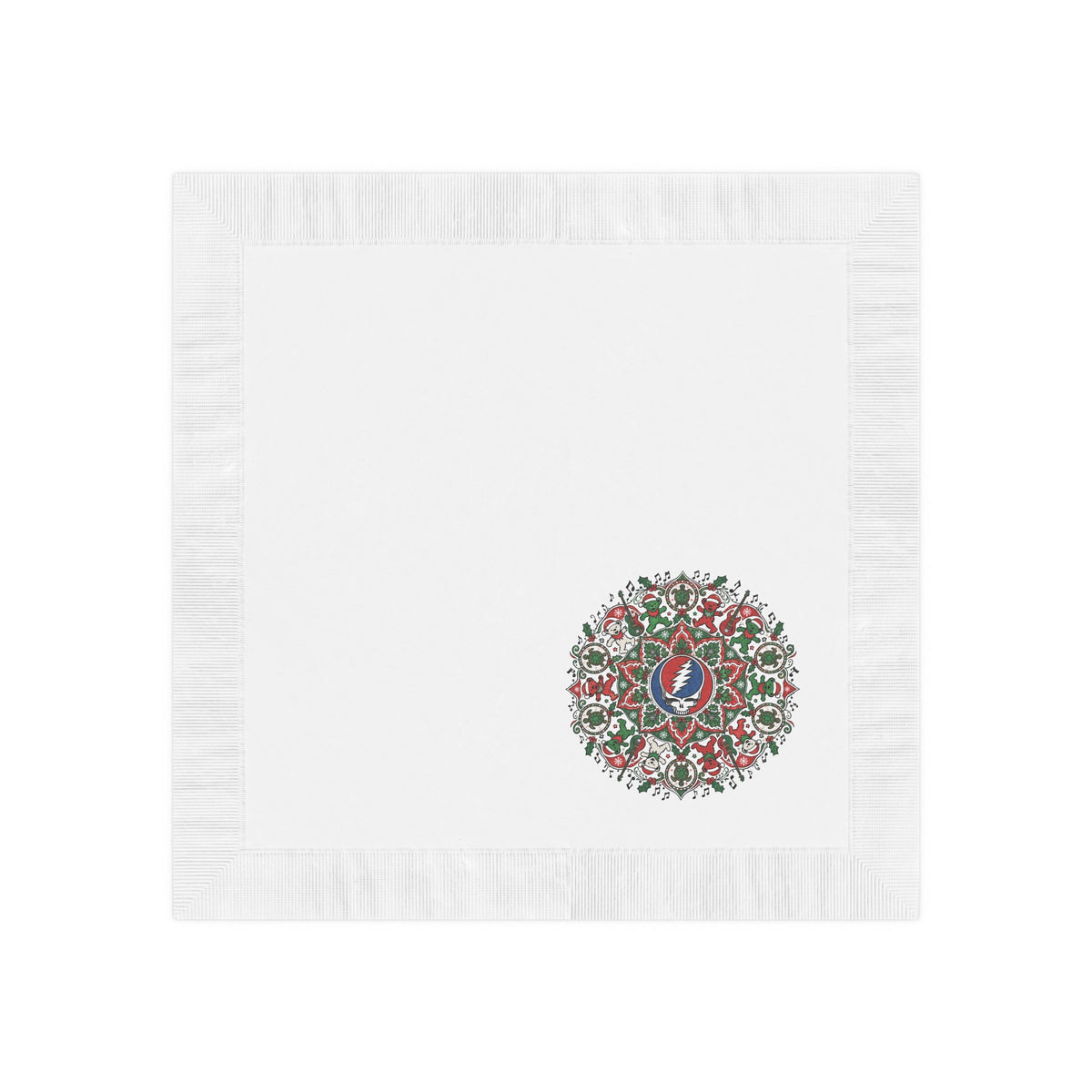 Grateful Dead Mandala Napkins, Christmas  napkin, gift for deadhead