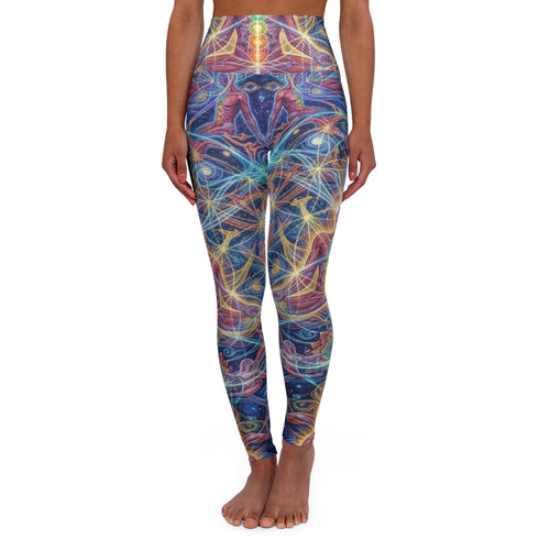 Abstract Blue Purple Swirl Leggings