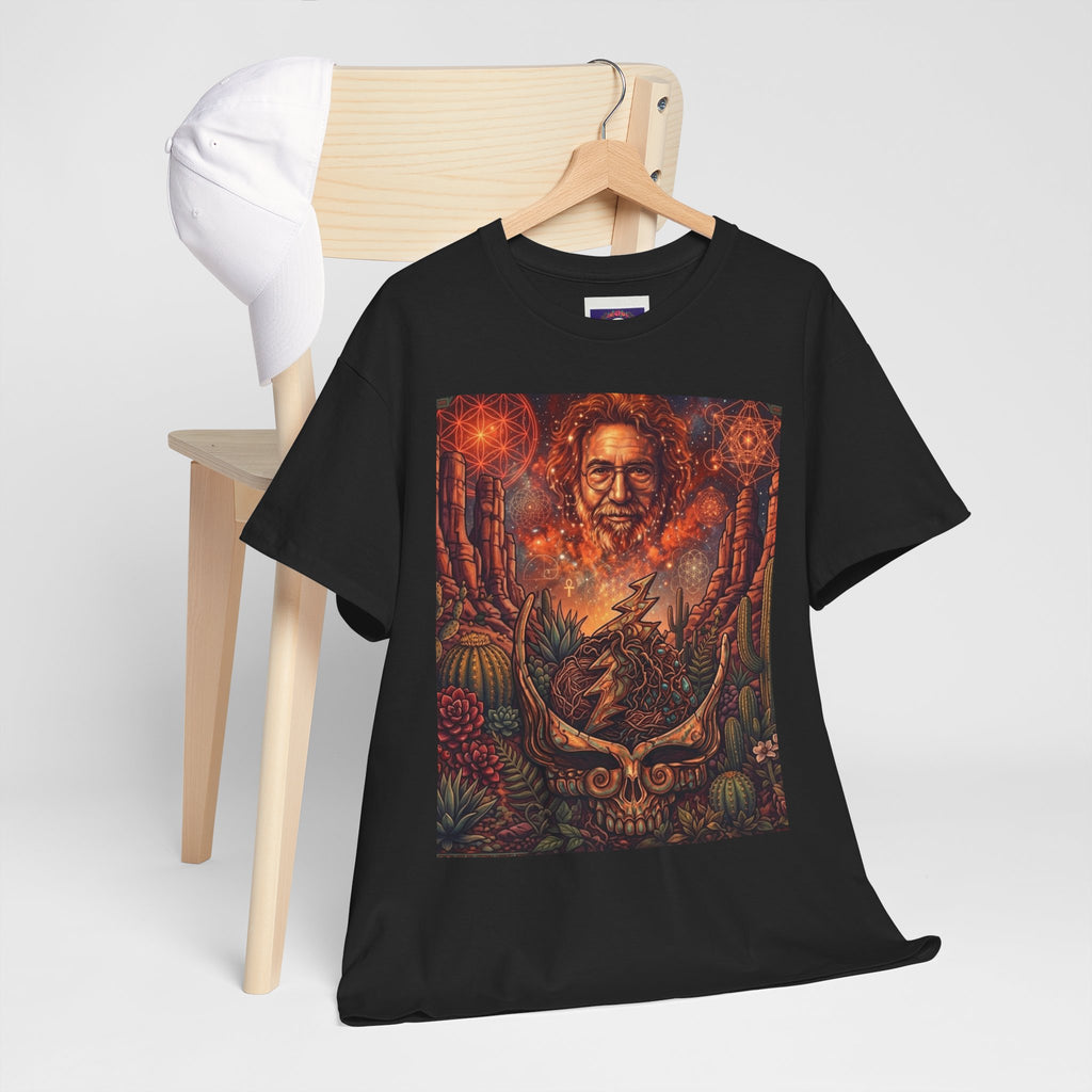 Grateful Dead Skull and Roses Tee | Psychedelic Jerry Garcia Portrait,deadhead gift