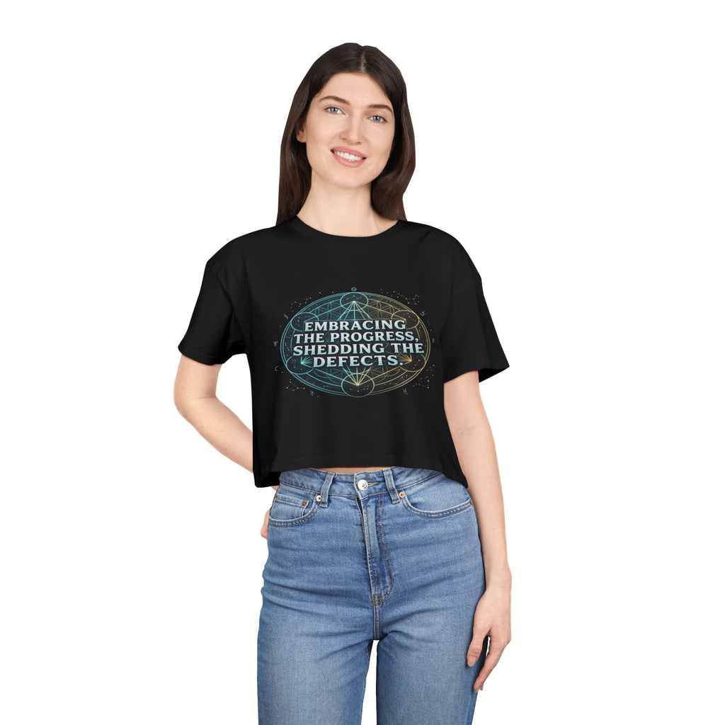 Embracing the Progress Shedding the Defects Tee | Inspirational Sacred Geometry NA AA Gift Apparel
