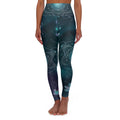 Galaxy Mandala Leggings High Waisted Yoga Leggings | Celestial Geometric Print