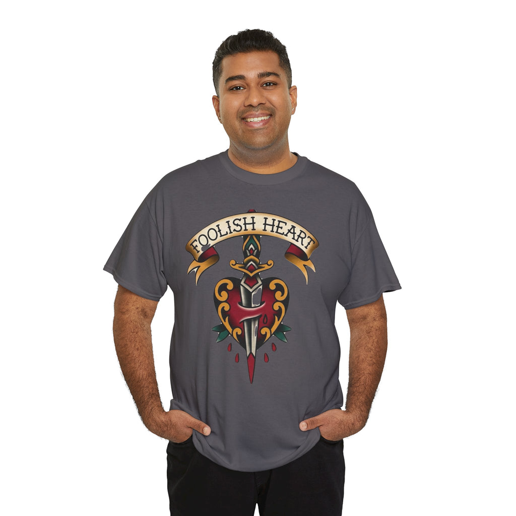Grateful Dead Foolish Heart dagger heart tattoo design Tee | Vintage flash heart shirt