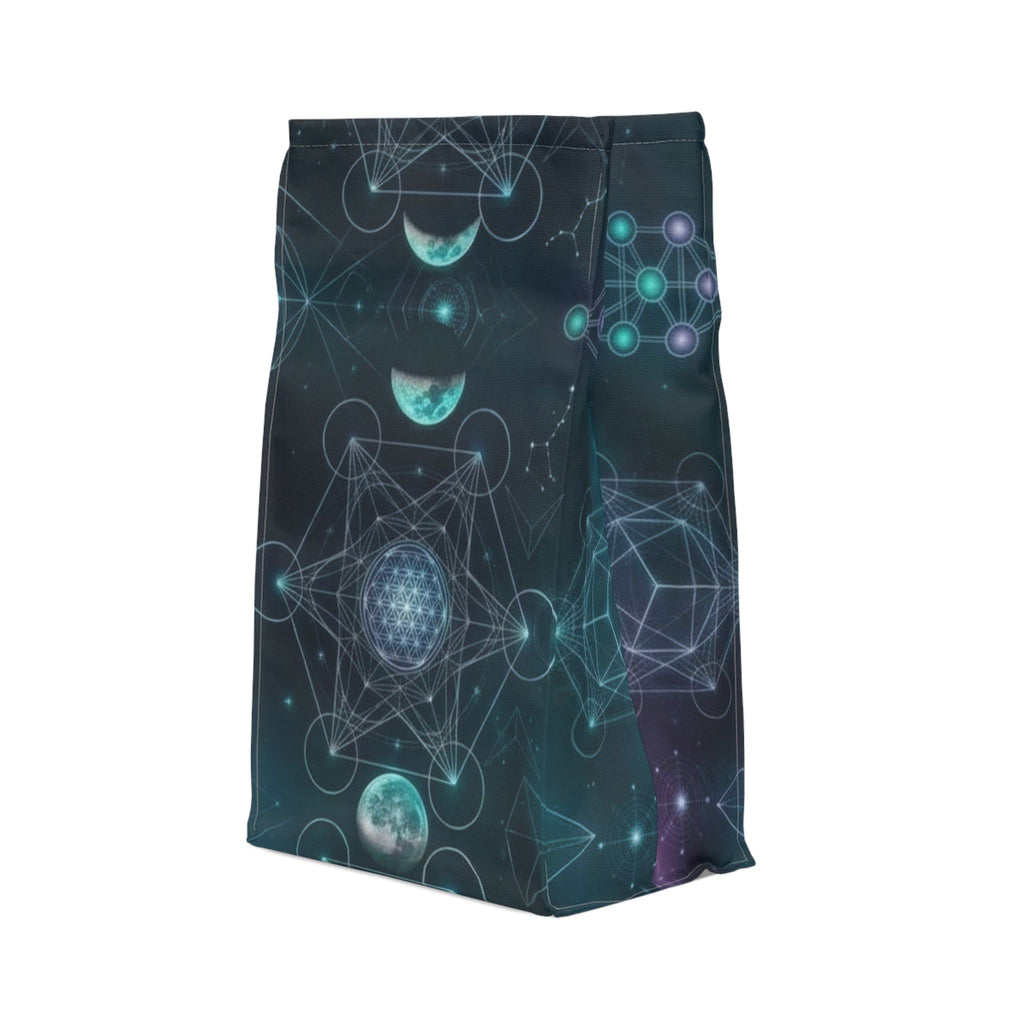 Moon Phases Sacred Geometry Lunch Bag | Polyester Lunch Bag