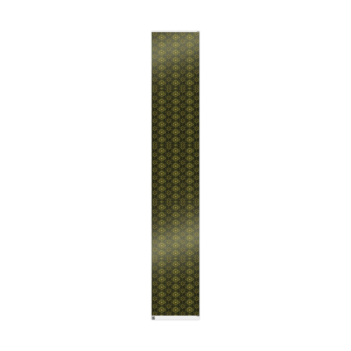 Gold Floral Pattern Wrapping Paper | Dark Green Botanical Gift Wrap, Hippie gift wrap, Deadhead gift wrap, sacred geometry