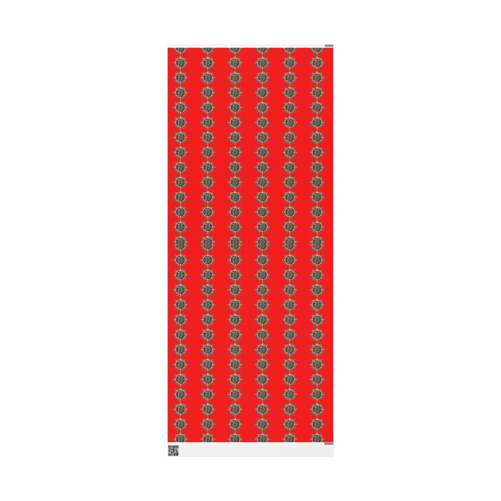 Deadhead Stars Wrapping Paper | Red Holiday Roll, grateful dead inspired