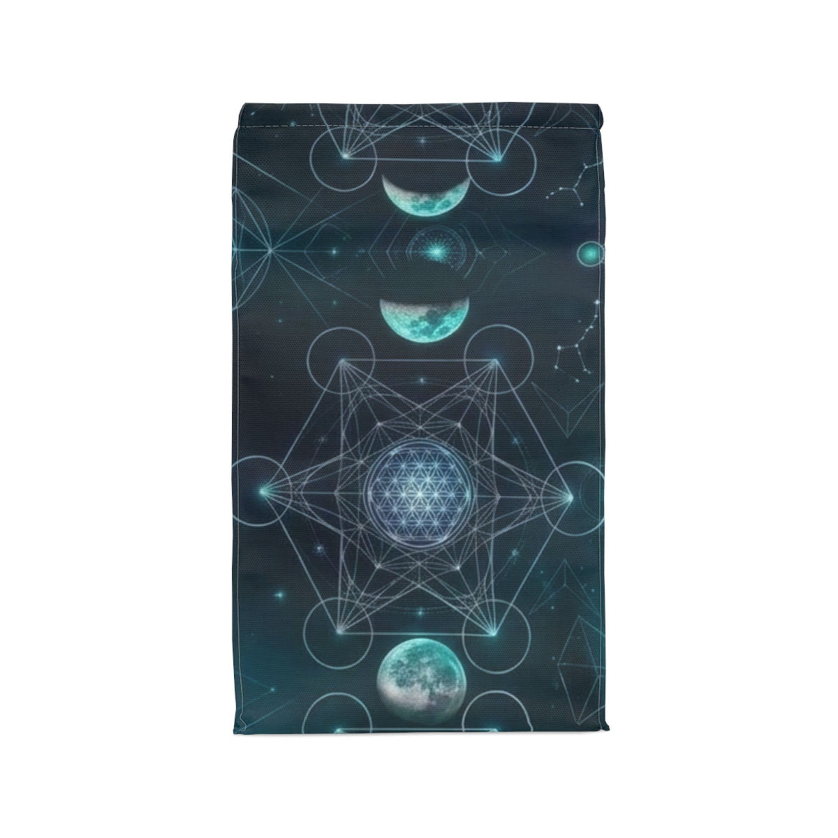 Moon Phases Sacred Geometry Lunch Bag | Polyester Lunch Bag