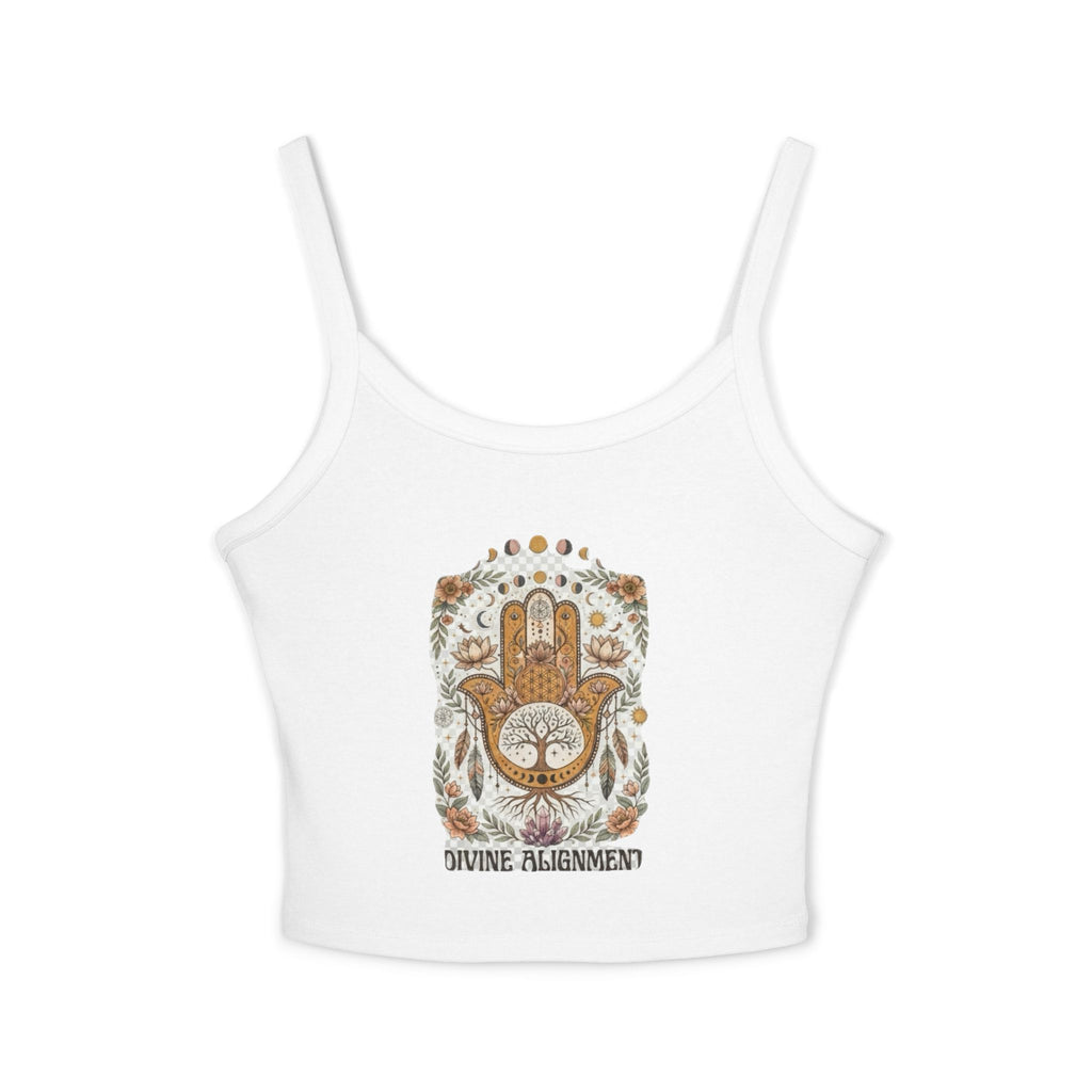 Hamsa Hand Floral Mandala Tank Top | Divine Alignment Spiritual Boho
