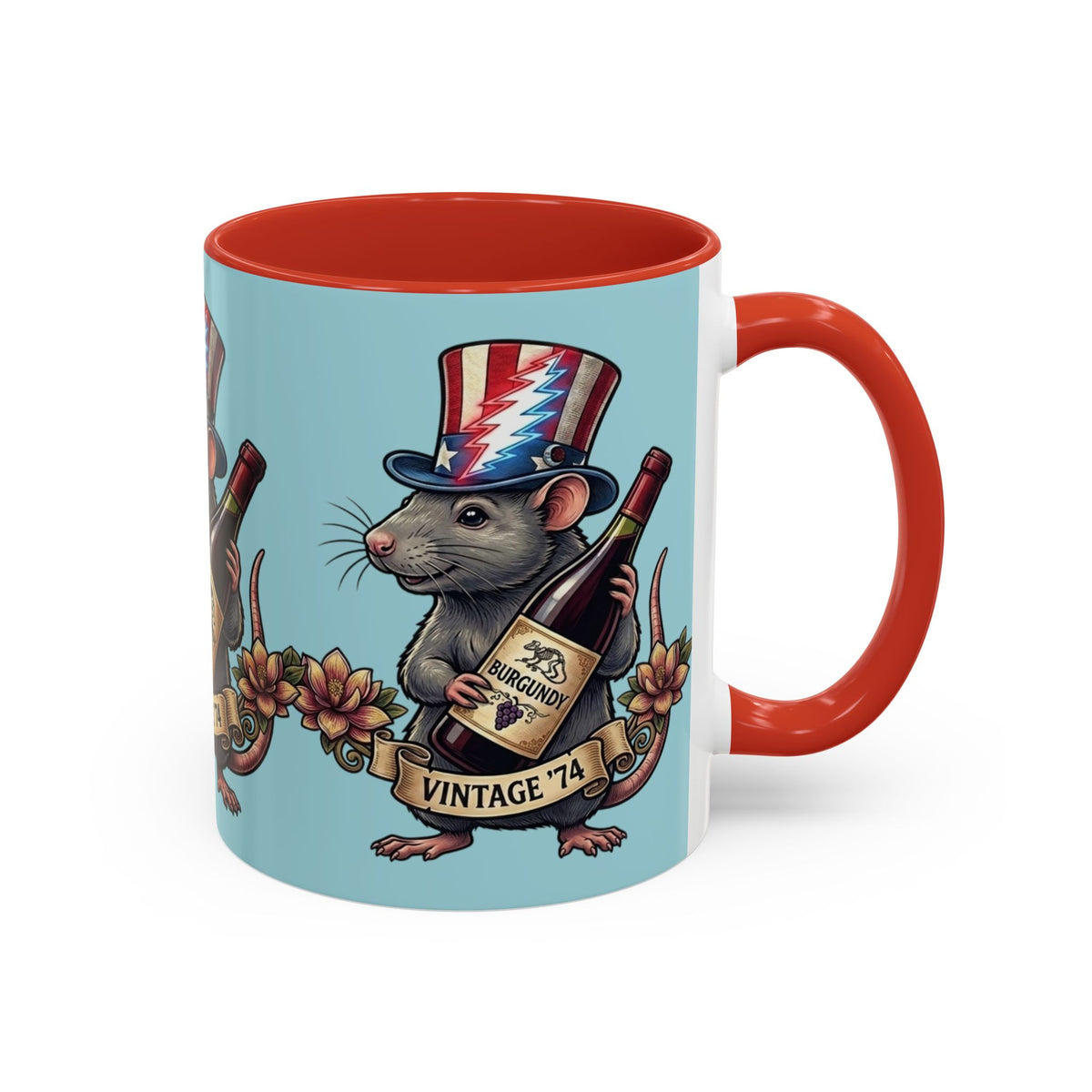 Wharf rat  Accent Coffee Mug | Vintage '74 , gift for a deadhead dad, mom, friend, brother