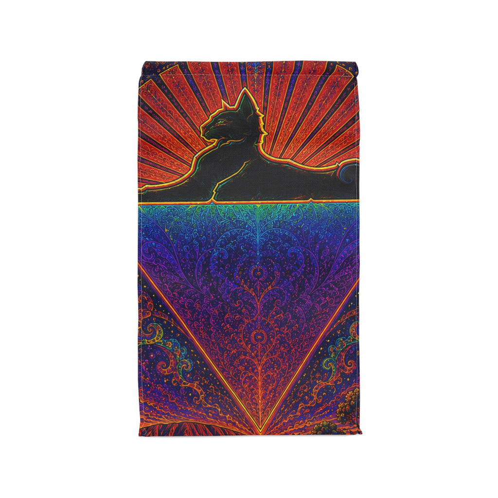 Grateful Dead Cat Silhouette Lunch Bag | Psychedelic Skull Rainbow, gift for a deadhead