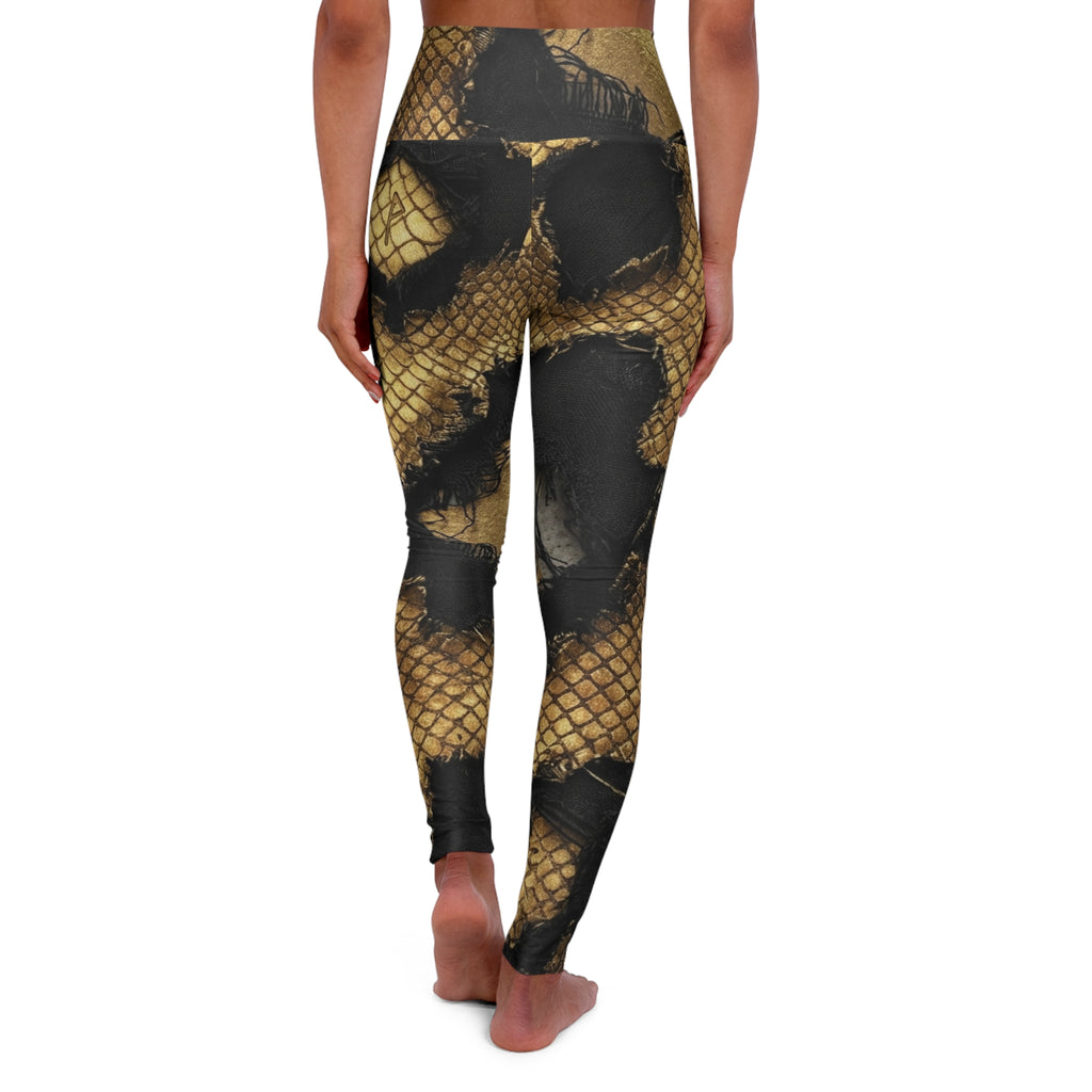 Fishnet Ripped Pattern Leggings, Burning man, halloween, festival wear, concert apparel, EDC,AOP