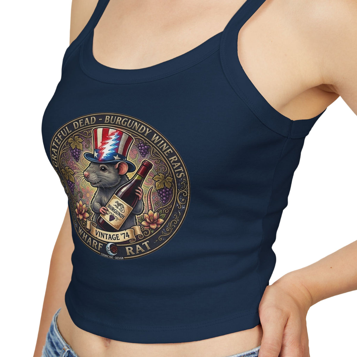 Wharf Rat Coin Art Tank Top | Vintage USA Uncle Sam Rat Design