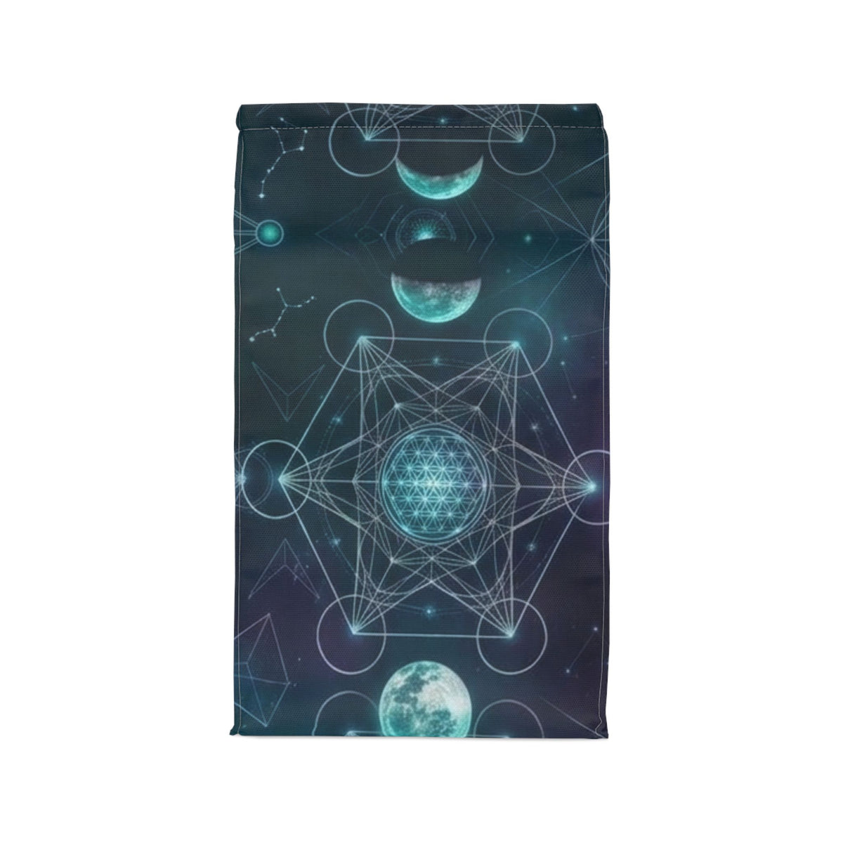 Moon Phases Sacred Geometry Lunch Bag | Polyester Lunch Bag