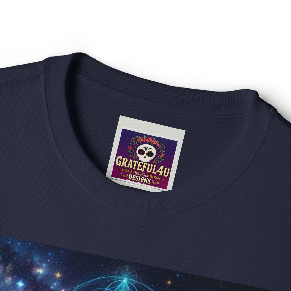Celestial Owl Flight Tee | Sacred Geometry Night Sky