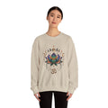 Lotus Moon Phase Om Symbol Sweatshirt | Spiritual Yoga Graphic