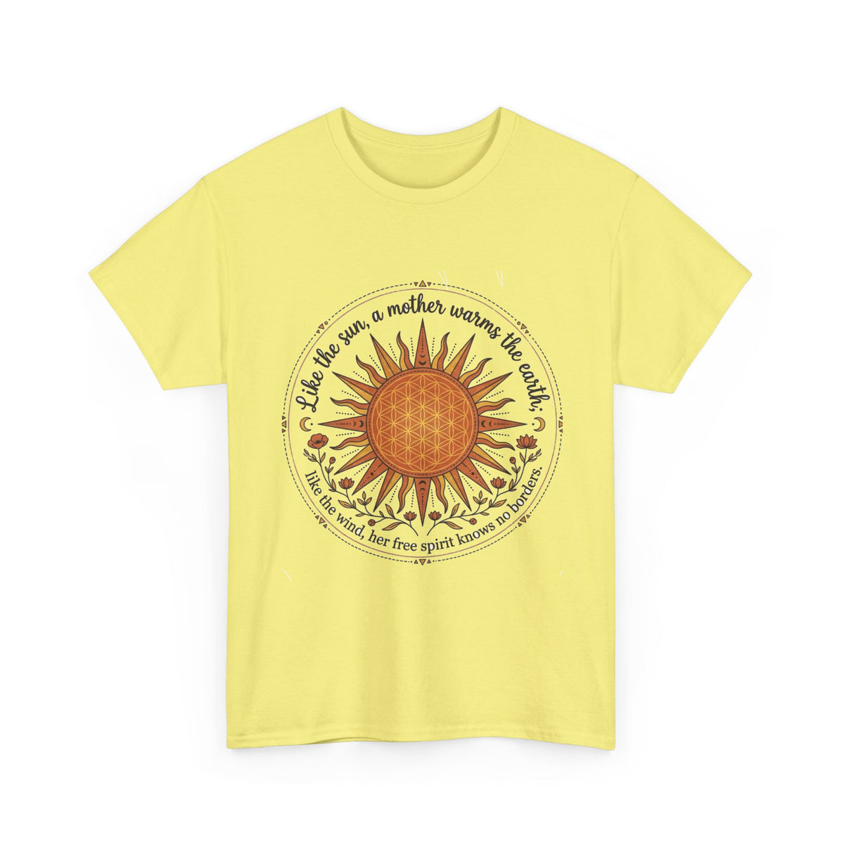 Sunflower Mandala Tee | Sunburst Floral Graphic Shirt