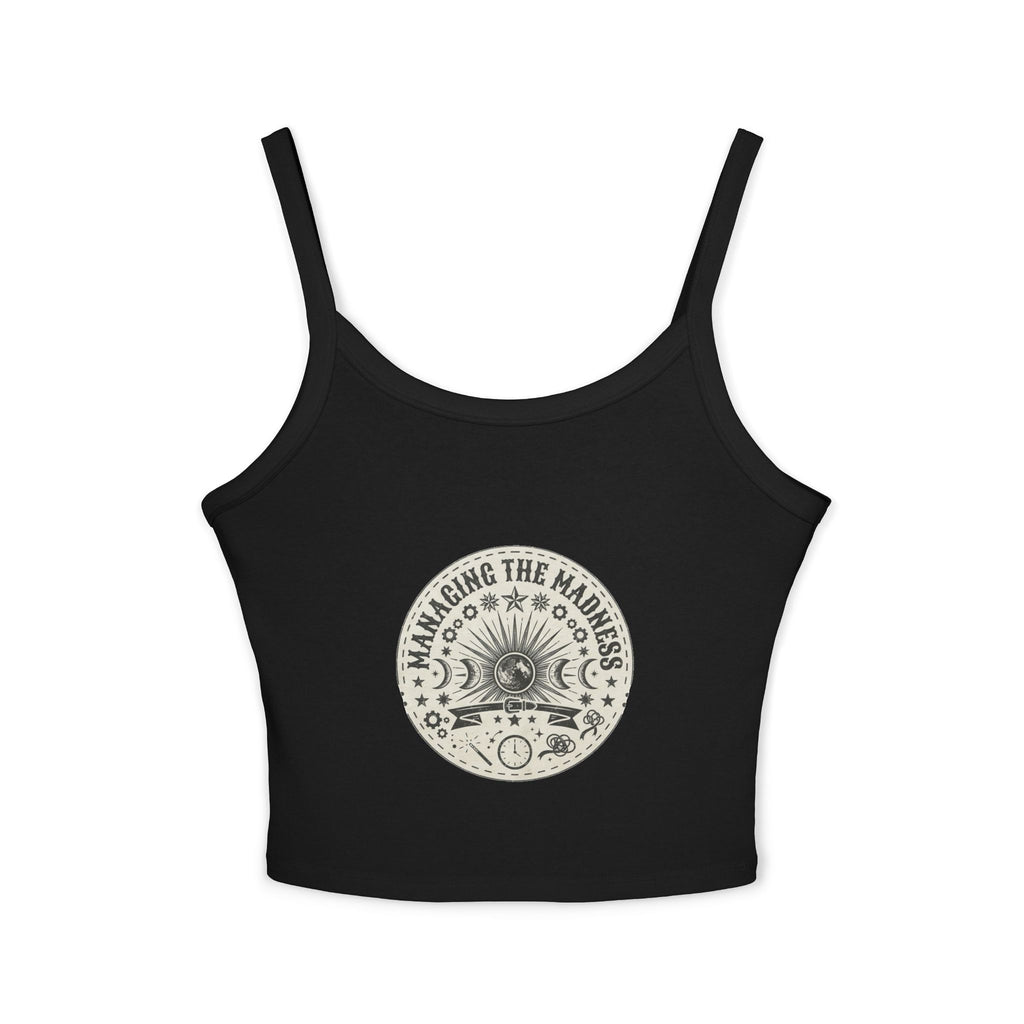 Calm the Madness tank top | moon sun celestial design