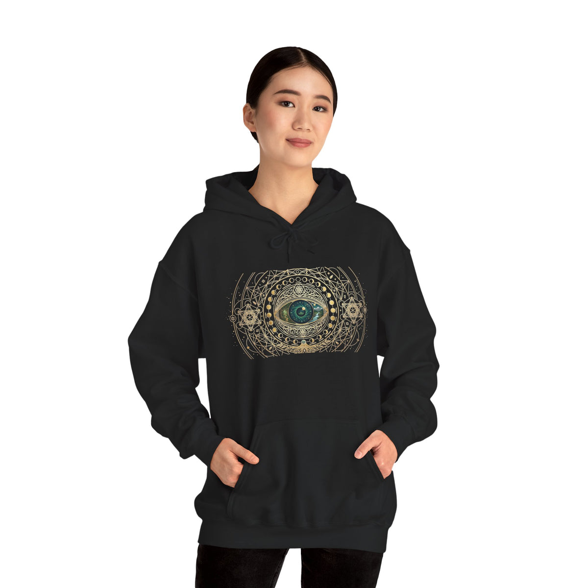 Antique Green Eye Illustration Hoodie | vision quest, Burning man, Mystic Graphic Sweatshirt
