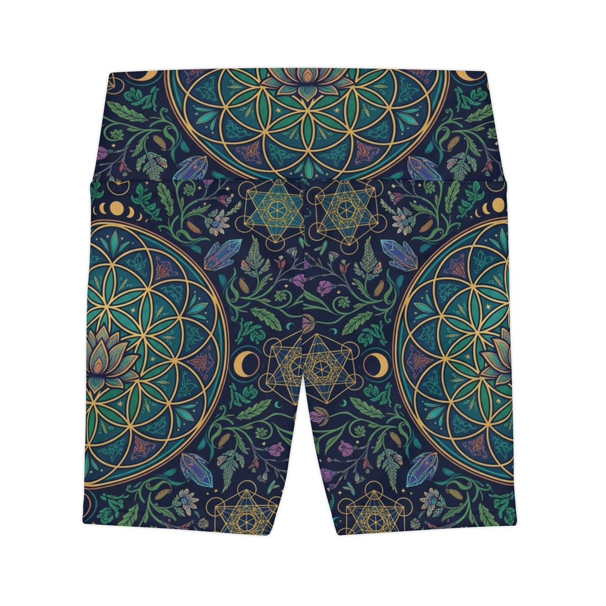Floral Sacred Geometry Shorts | Women's Workout Shorts