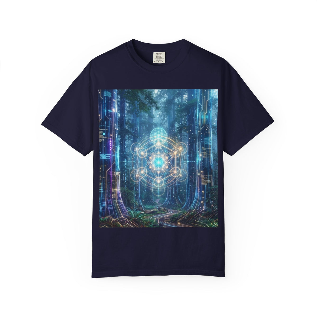 Mystic Forest Sacred Geometry T-shirt | Spiritual Nature Mandala