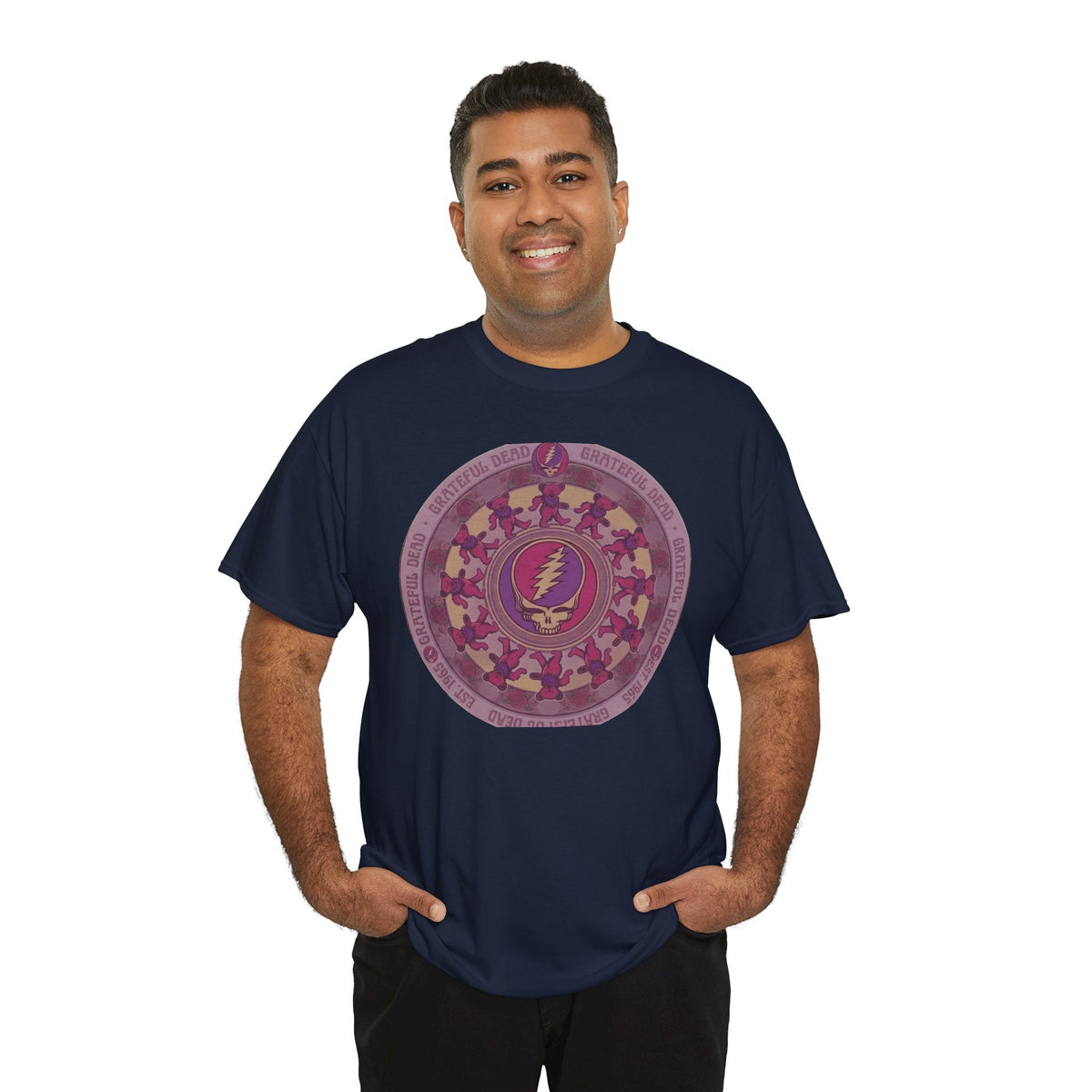 Grateful Dead Steal Your Face Mandala Tee | Psychedelic Band Shirt