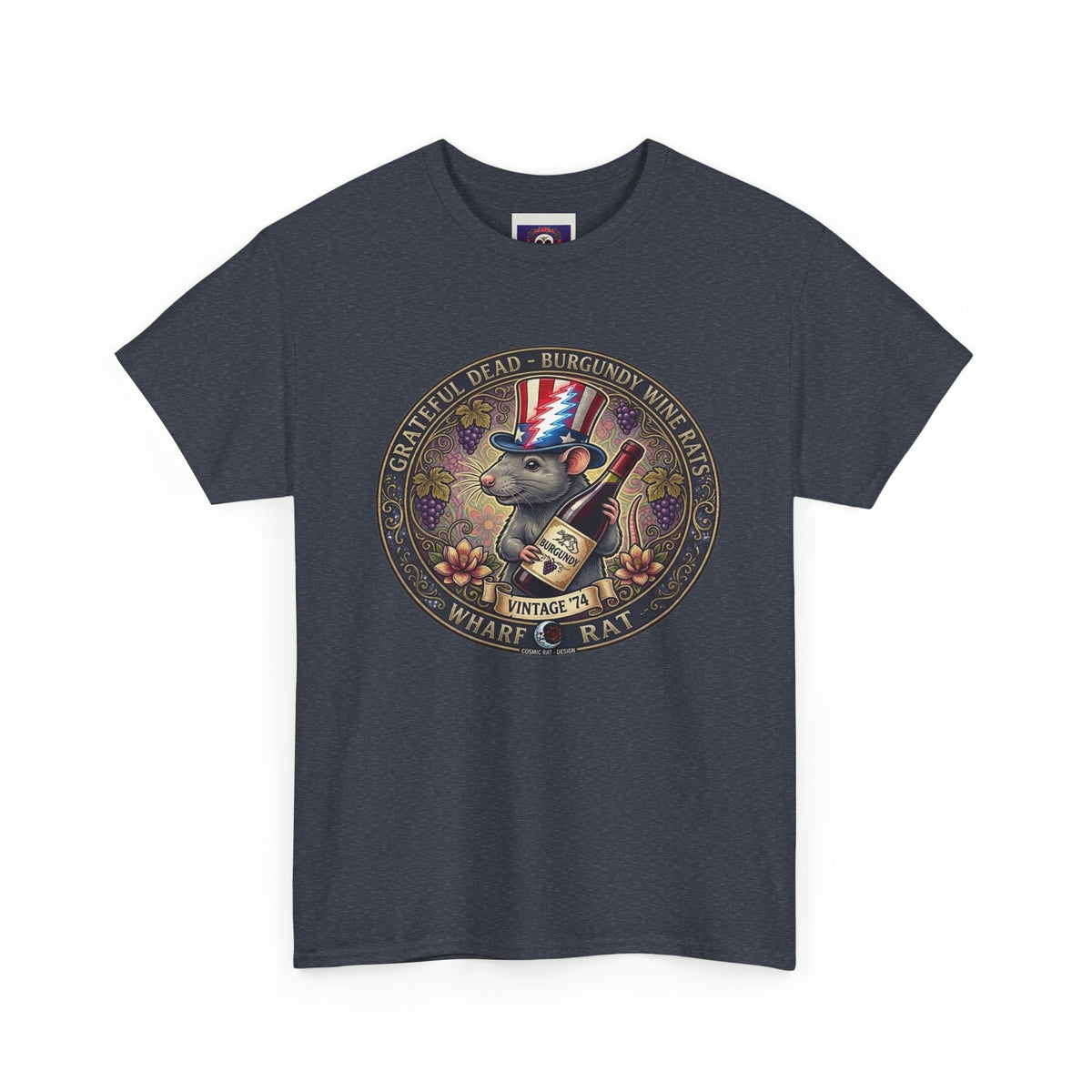 Wharf Rat Graphic Tee | Vintage Americana rat with top hat and bottle