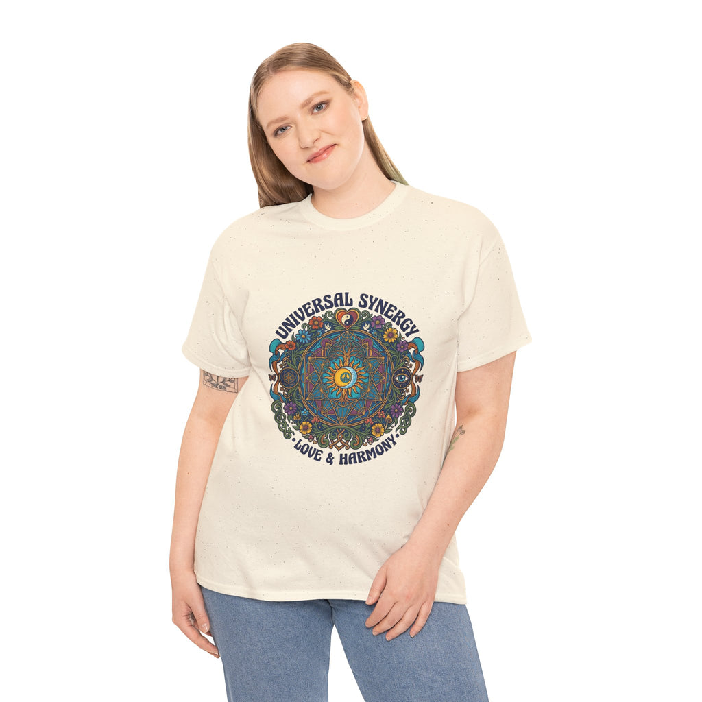Universal Synergy Mandala T-Shirt | Love & Harmony Graphic Tee